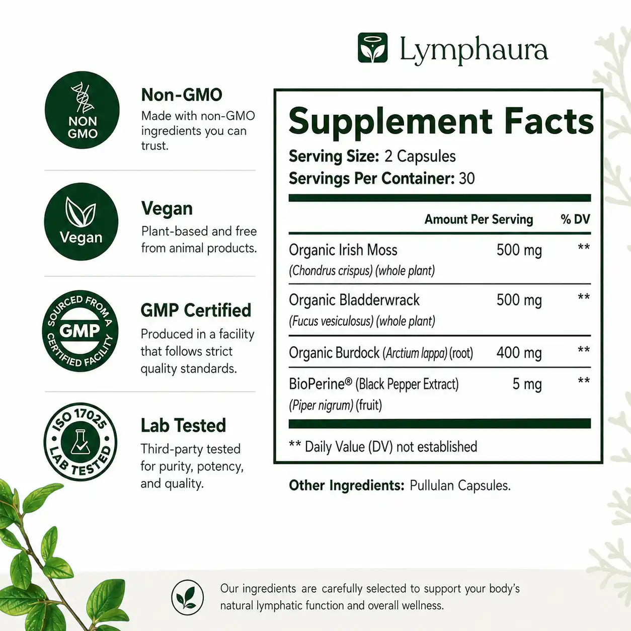 Lymphatic Drainage Wellness Capsules